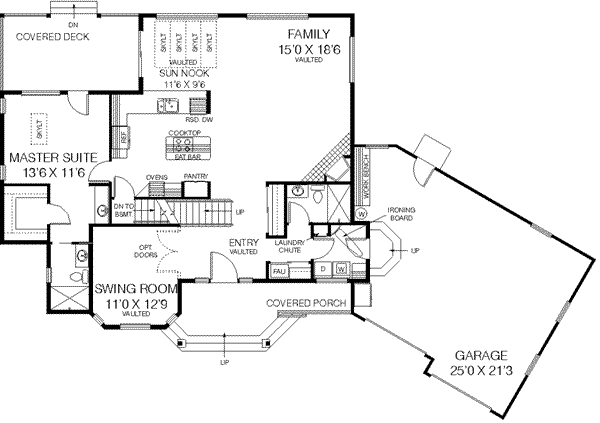 Home Plan - Traditional Floor Plan - Main Floor Plan #60-232