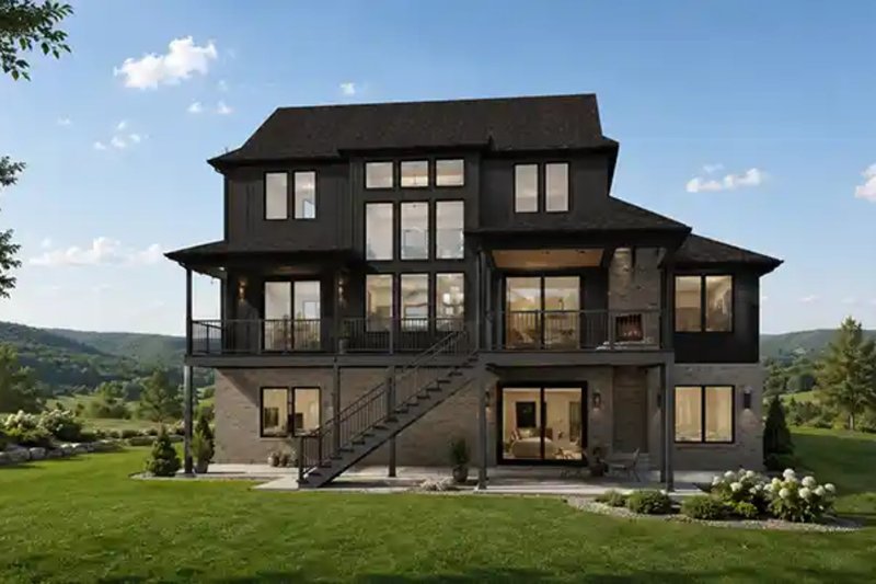 House Blueprint - Exterior - Rear Elevation for Tudor House Plan #1116-41 - 5 bed, 6.5 bath