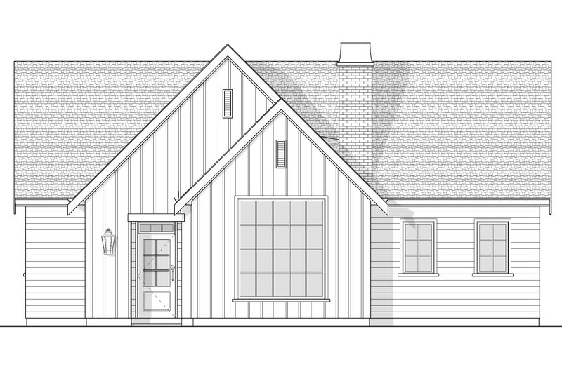 House Blueprint - Exterior - Front Elevation 4 for Cottage House Plan #1114-58 - 2 bed, 2 bath