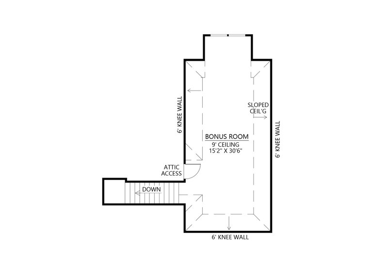 House Design - Floor Plan - Upper Floor for Southern House Plan #1074-61 - 4 bed, 3.5 bath