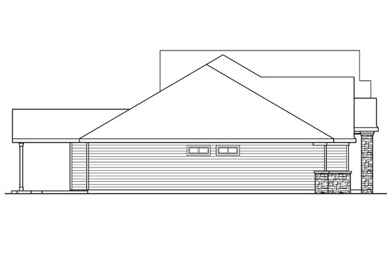 Exterior - Other Elevation for Ranch House Plan #124-668 - 3 bed, 3 bath