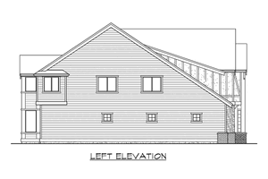 Exterior - Other Elevation 1 for Traditional House Plan #132-153 - 4 bed, 2.5 bath