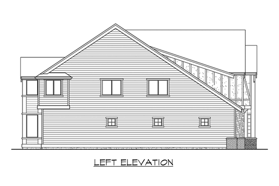 Exterior - Other Elevation 1 for Traditional House Plan #132-153 - 4 bed, 2.5 bath