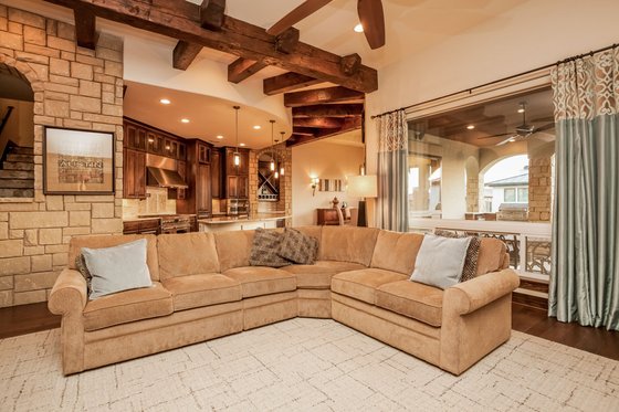 Interior - Family Room 1 for Prairie House Plan #80-198 - 4 bed, 4.5 bath