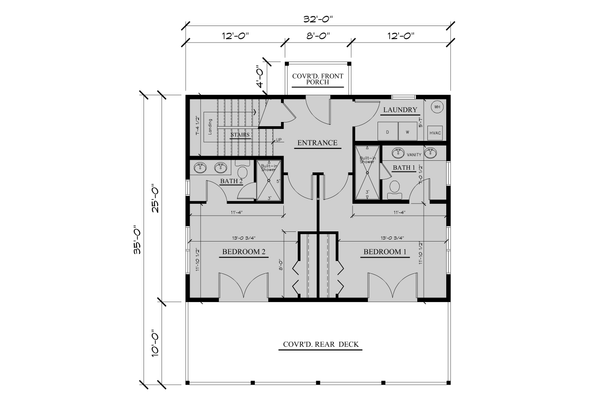 Cabin Floor Plan - Main Floor Plan #123-119