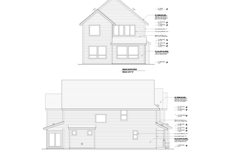 Architectural House Design - Exterior - Other Elevation 1 for Craftsman House Plan #53-691 - 5 bed, 2.5 bath