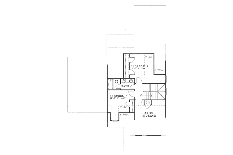 House Design - Floor Plan - Upper Floor for Tudor House Plan #17-2076 - 3 bed, 2.5 bath