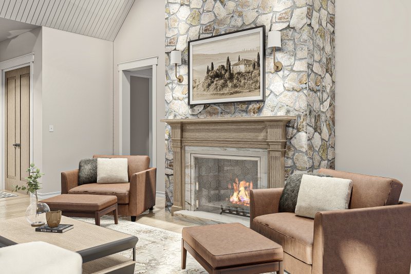 Architectural House Design - Interior - Family Room 1 for Modern House Plan #455-606 - 3 bed, 2.5 bath