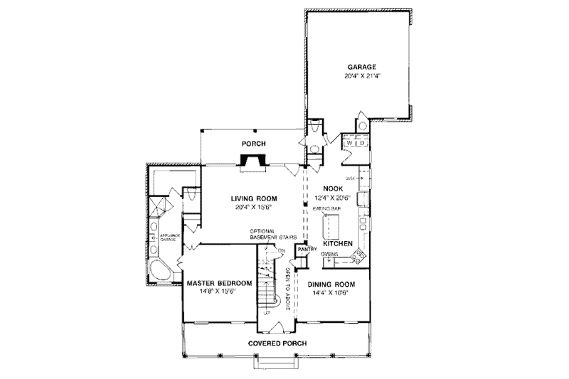 Home Plan - Floor Plan - Main Floor for Country House Plan #20-189 - 4 bed, 3.5 bath