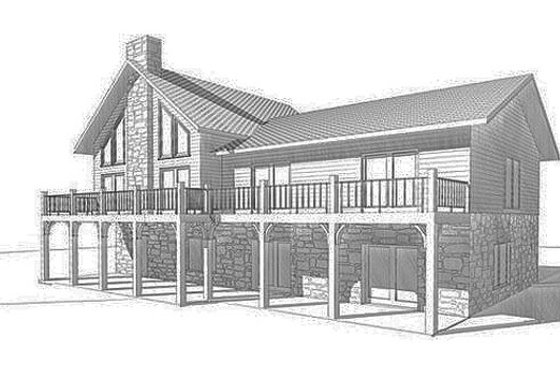Exterior - Other Elevation 1 for Country House Plan #123-105 - 3 bed, 3 bath