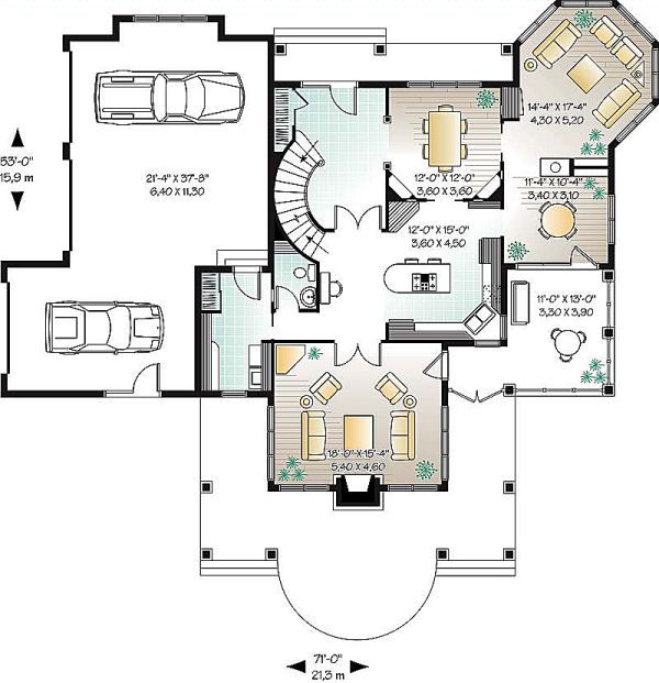 Dream House Plan - Traditional Floor Plan - Main Floor Plan #23-584