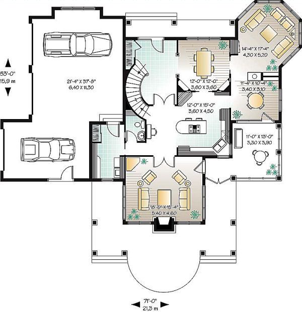 Home Plan - Traditional Floor Plan - Main Floor Plan #23-584