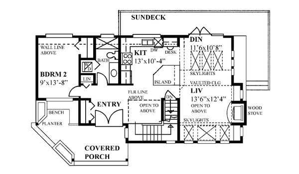 Dream House Plan - Cabin Floor Plan - Main Floor Plan #118-171