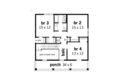 Southern Style House Plan - 4 Beds 2.5 Baths 2605 Sq/Ft Plan #45-280 