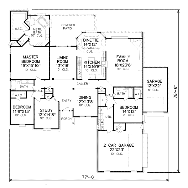 Traditional Floor Plan - Main Floor Plan #65-425