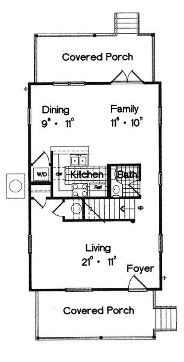 Traditional Floor Plan - Main Floor Plan #417-121