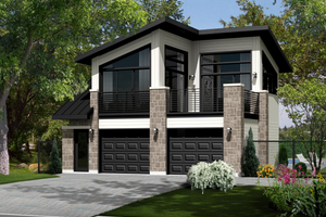 Contemporary Exterior - Front Elevation Plan #25-4753