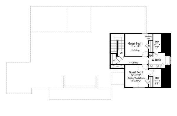 Farmhouse Floor Plan - Upper Floor Plan #938-109
