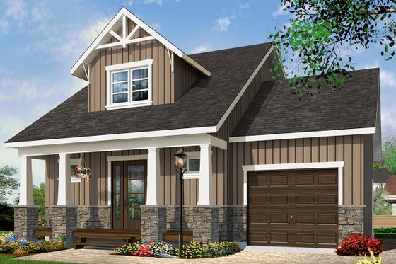 Two-Bedroom Craftsman Plan