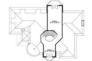 Floor Plan - Other Floor for European House Plan #138-118 - 4 bed, 2.5 bath