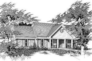 Ranch Exterior - Front Elevation Plan #329-171