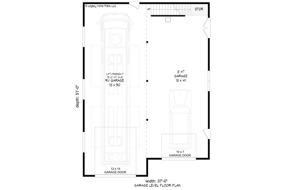 Floor Plan - Main Floor for Contemporary House Plan #932-835, 1 bath