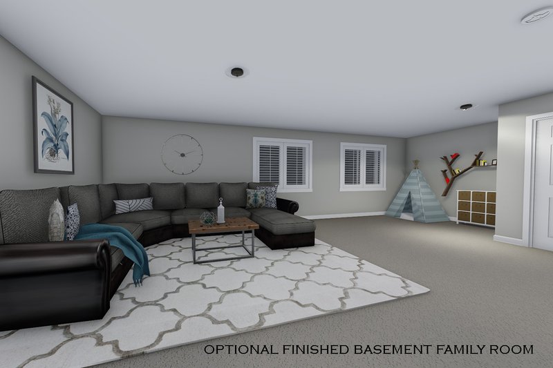 House Plan Design - Optional Basement Family Room