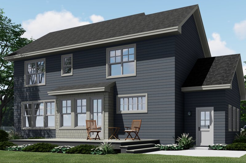 Dream House Plan - Exterior - Rear Elevation 2 for Traditional House Plan #51-1198 - 4 bed, 3.5 bath