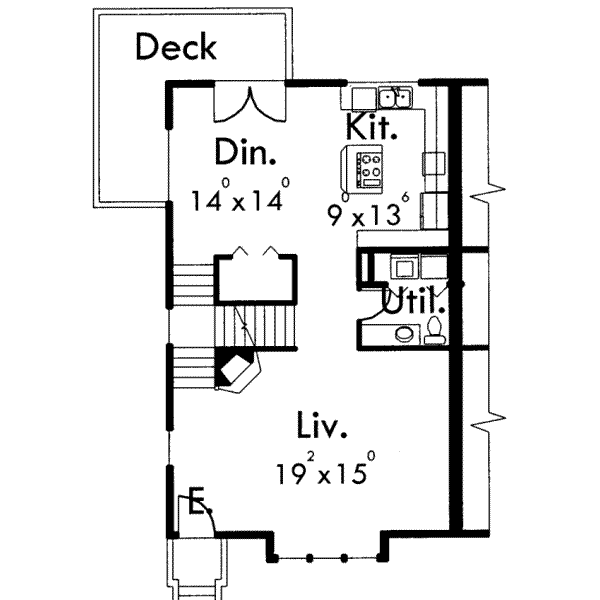 Traditional Floor Plan - Main Floor Plan #303-374