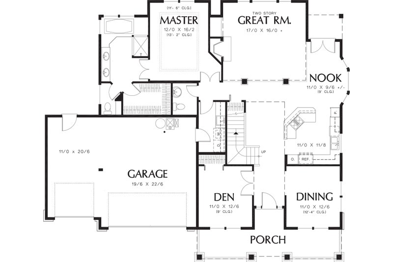 Dream House Plan - Floor Plan - Main Floor for Craftsman House Plan #48-180 - 5 bed, 2.5 bath