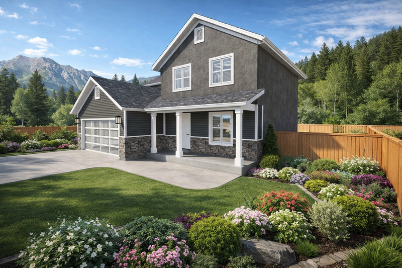 Architectural House Design - Exterior - Front Elevation 3 for Traditional House Plan #1060-455 - 3 bed, 2 bath