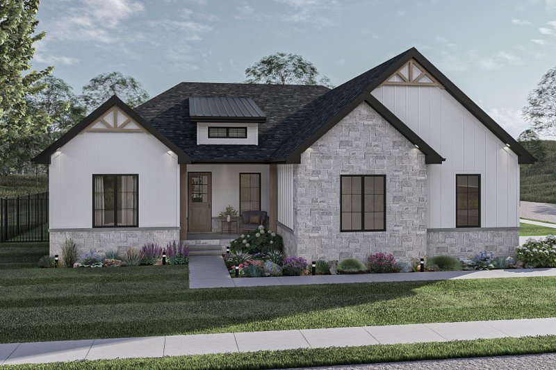 Home Plan - Modern Exterior - Front Elevation Plan #455-421