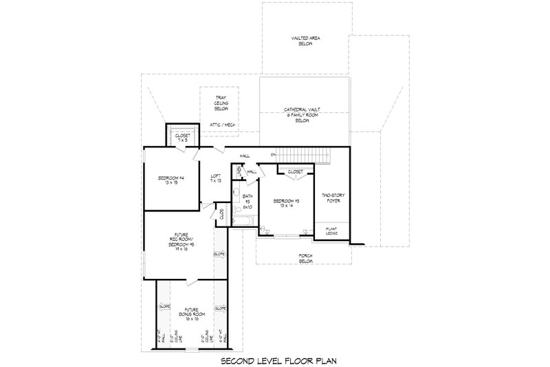 Dream House Plan - Floor Plan - Upper Floor for Colonial House Plan #932-1146 - 5 bed, 3.5 bath