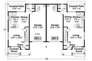 Cottage Style House Plan - 4 Beds 2.5 Baths 2060 Sq/Ft Plan #124-1294 