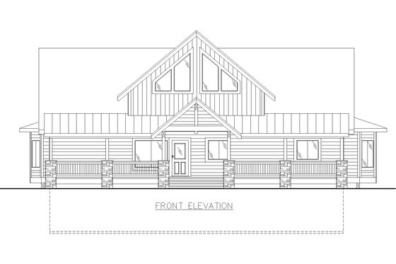 Exterior - Front Elevation 3 for Craftsman House Plan #117-1015 - 3 bed, 2.5 bath