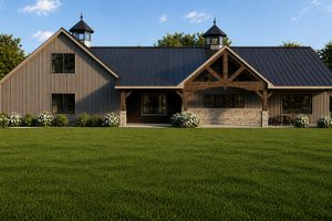 Architectural House Design - Exterior - Front Elevation for Ranch House Plan #1064-510 - 4 bed, 3 bath