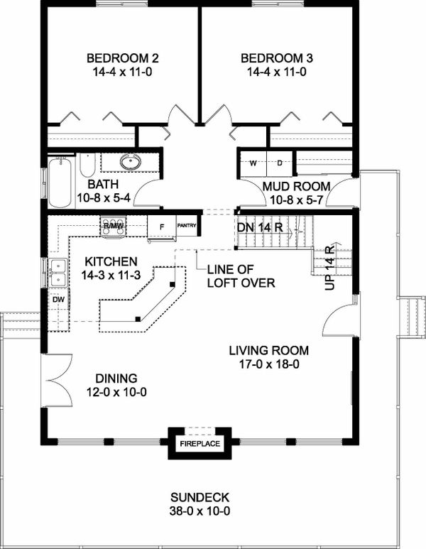 Contemporary Floor Plan - Main Floor Plan #126-146