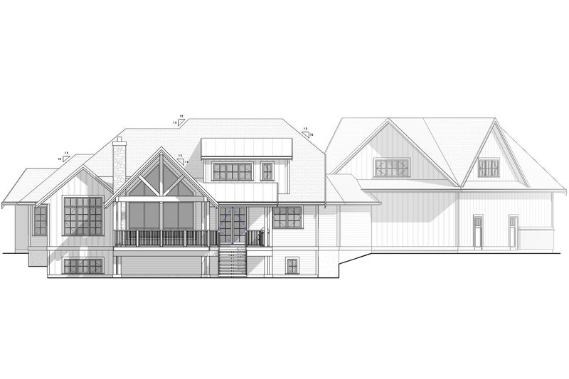 House Plan Design - Exterior - Rear Elevation for Craftsman House Plan #1086-5 - 4 bed, 3.5 bath