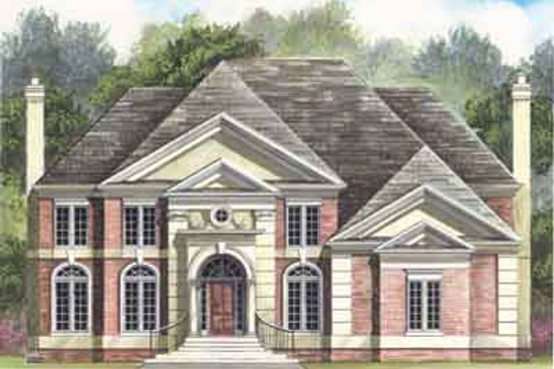House Blueprint - European Exterior - Front Elevation Plan #119-103
