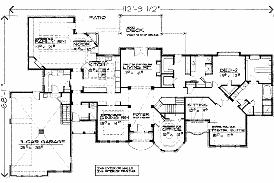 Floor Plan - Main Floor for Traditional House Plan #308-127 - 6 bed, 4.5 bath