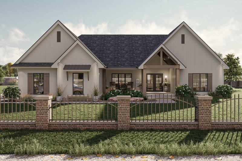 Modern Style House Plan - 4 Beds 2 Baths 1925 Sq/Ft Plan #455-577
