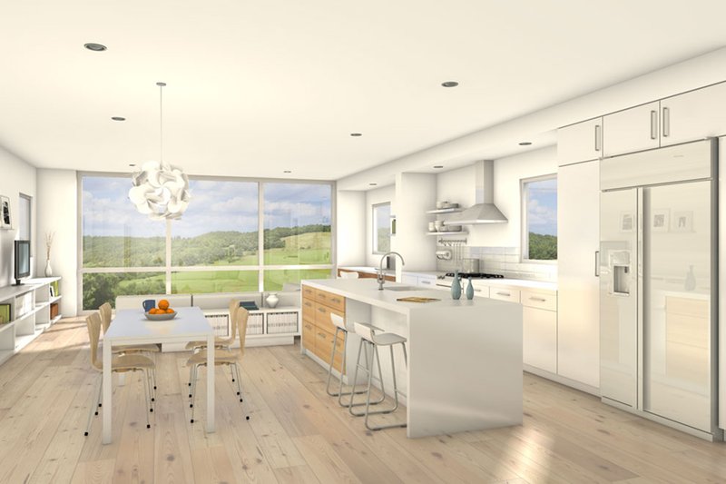 Architectural House Design - Interior - Kitchen for Modern House Plan #497-28 - 2 bed, 2 bath
