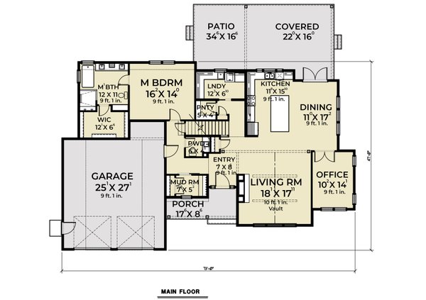 Home Plan - Craftsman Floor Plan - Main Floor Plan #1070-43