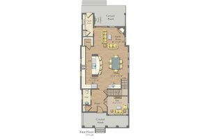 Floor Plan - Main Floor for Craftsman House Plan #1057-11 - 4 bed, 2.5 bath