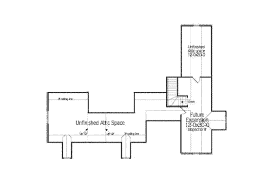 Floor Plan - Other Floor for Colonial House Plan #406-141 - 3 bed, 2.5 bath