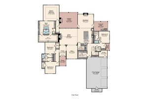 Floor Plan - Main Floor for Modern House Plan #1081-15 - 4 bed, 4.5 bath