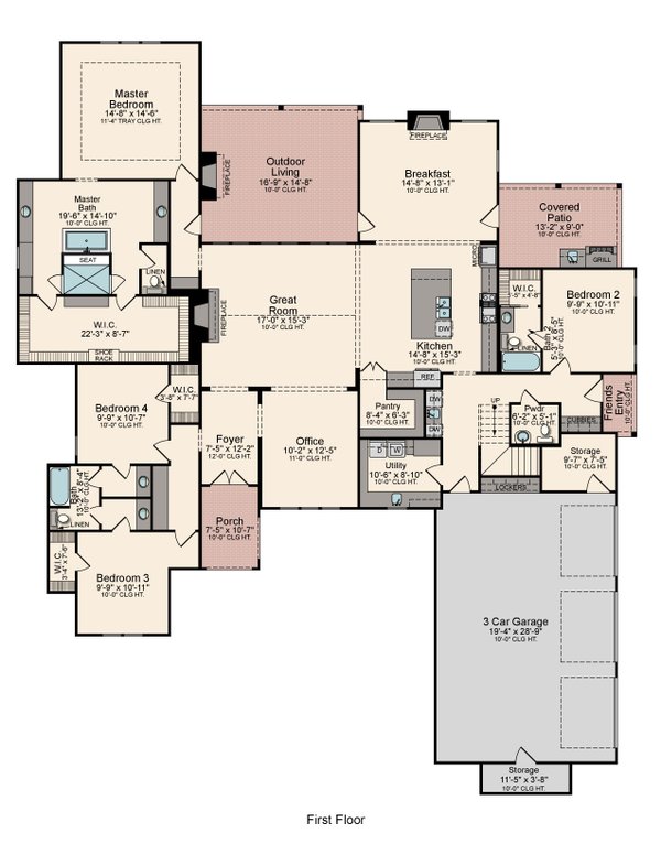 Dream House Plan - Modern Floor Plan - Main Floor Plan #1081-15