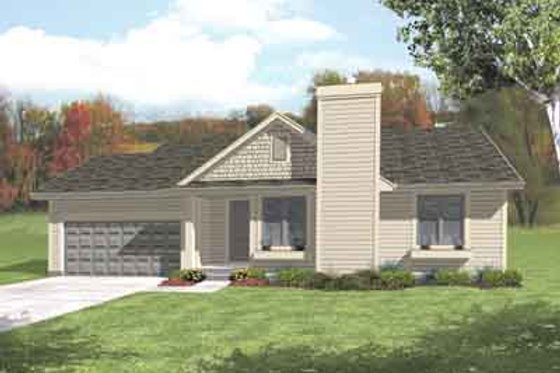 Exterior - Front Elevation for Ranch House Plan #50-274 - 3 bed, 2 bath