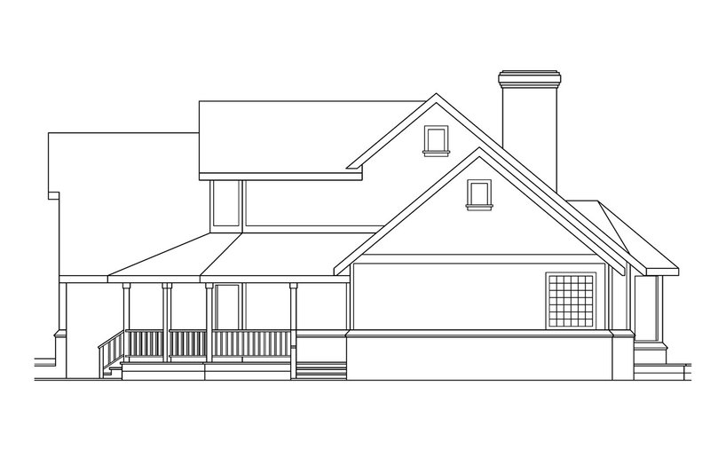 Dream House Plan - Exterior - Other Elevation 1 for Farmhouse House Plan #124-187 - 4 bed, 3 bath