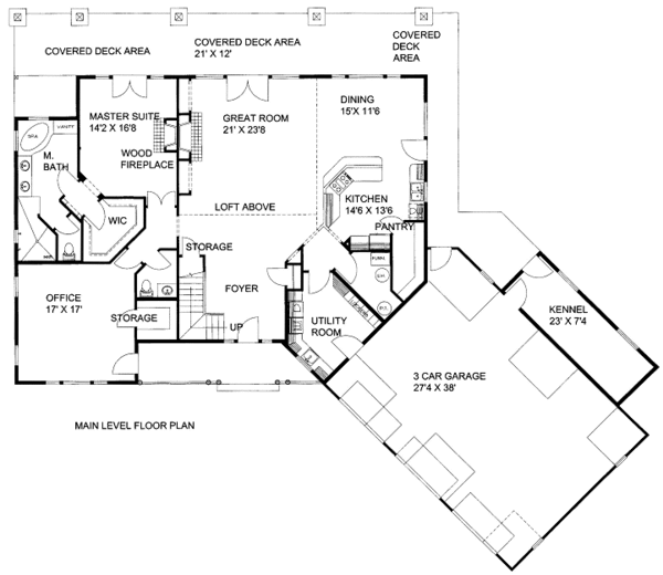 Craftsman Floor Plan - Main Floor Plan #117-737
